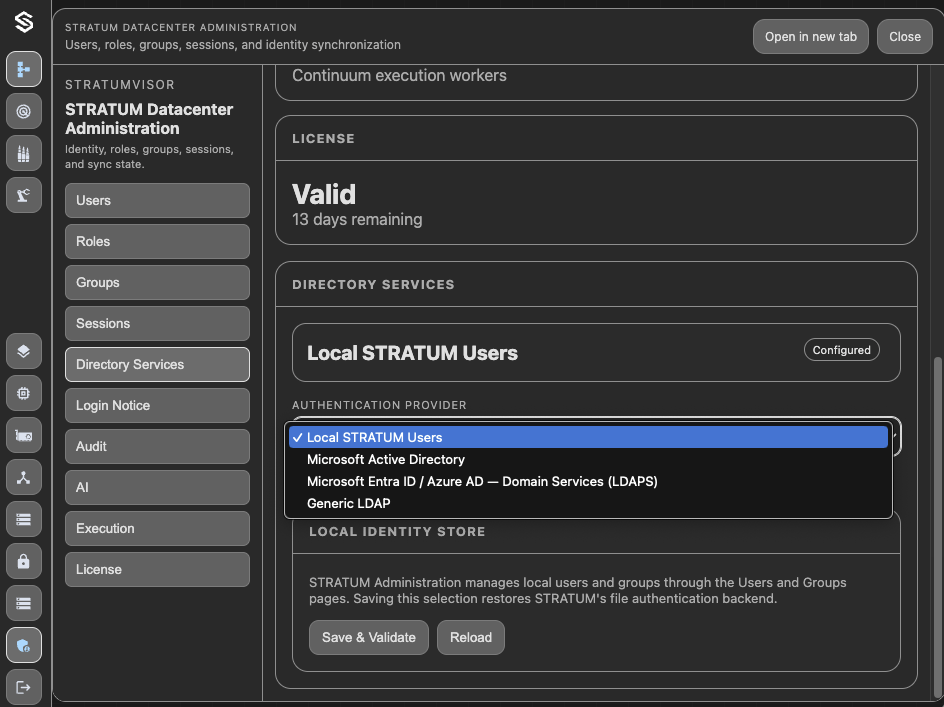Authentication Provider Selector