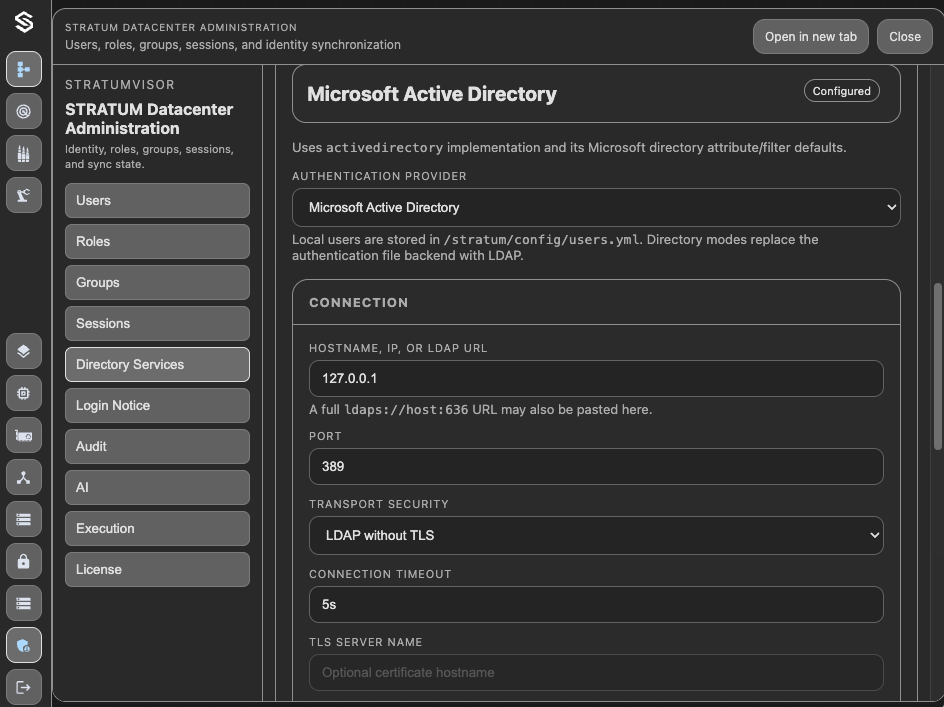 Active Directory Connection