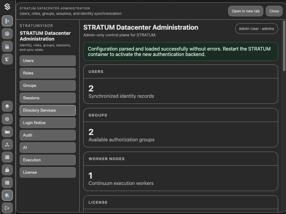 Active Directory Save Success
