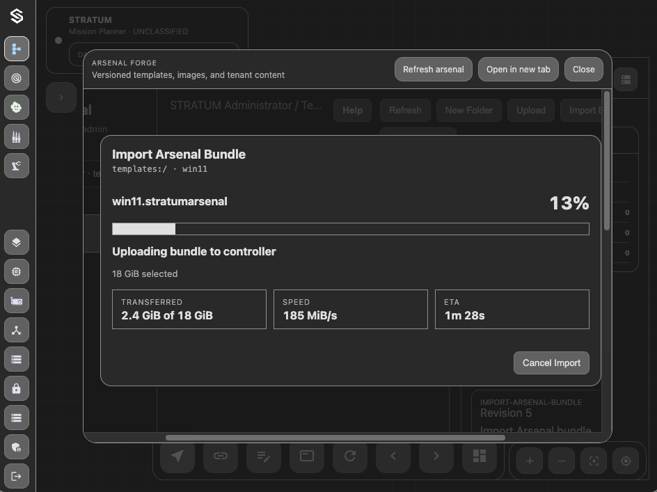 Arsenal Bundle Import Progress