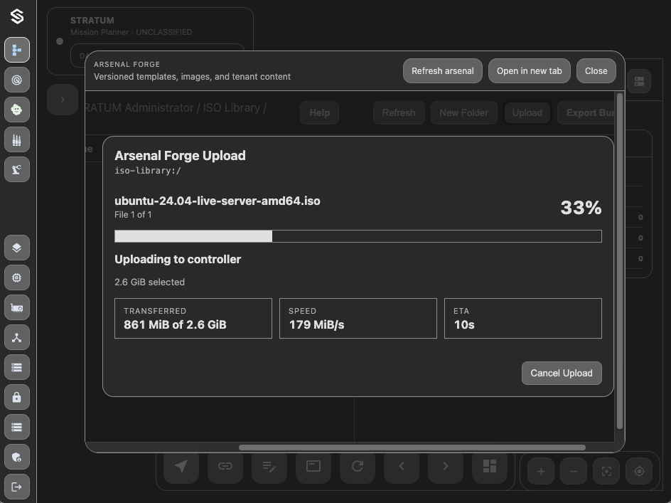 ISO Upload Progress