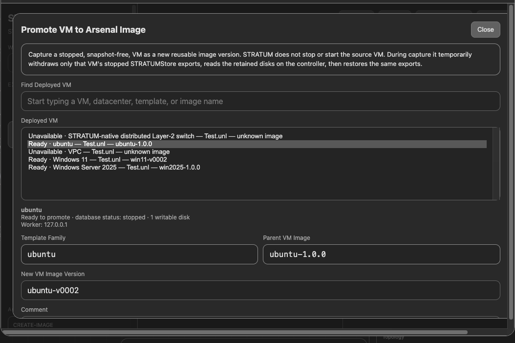Select VM To Promote