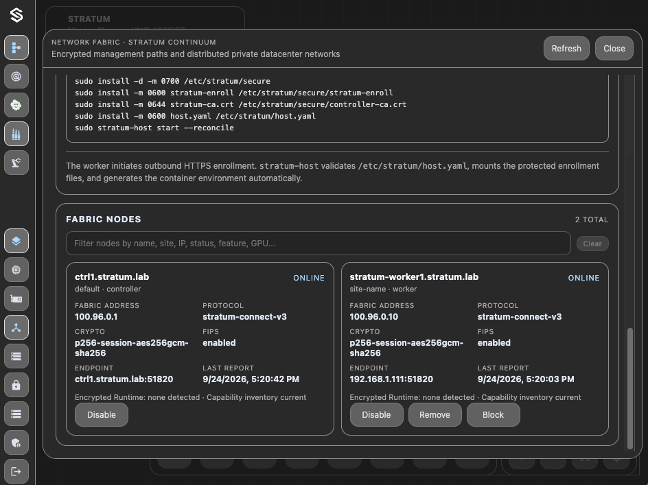 Compute Worker Visible In Network Fabric