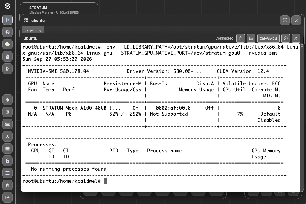 NVIDIA SMI With STRATUM GPU