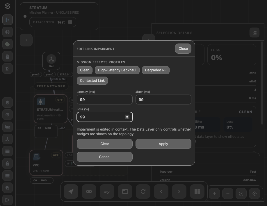 Configure Link Impairment