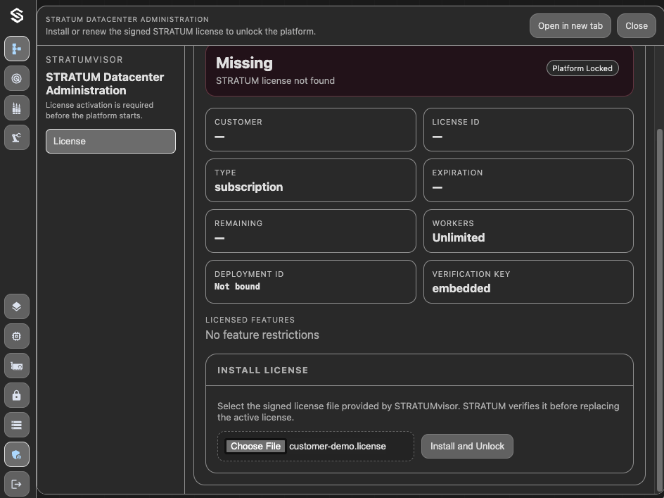 Upload License