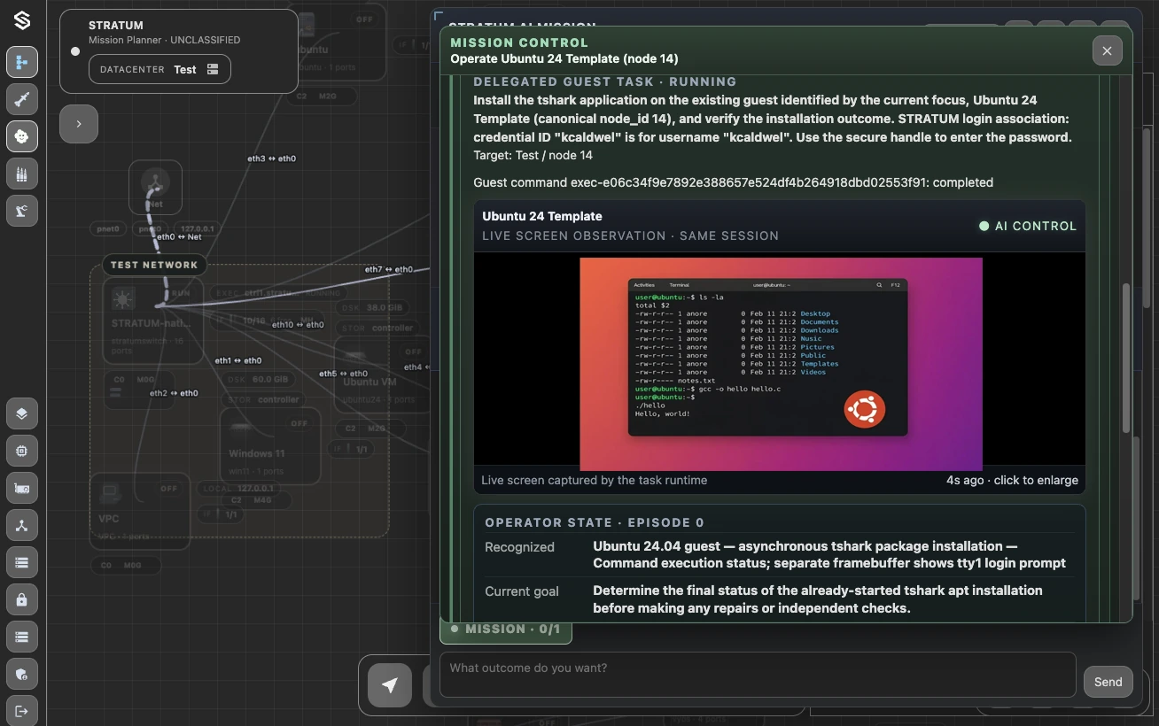 Mission Control with live guest screen observation