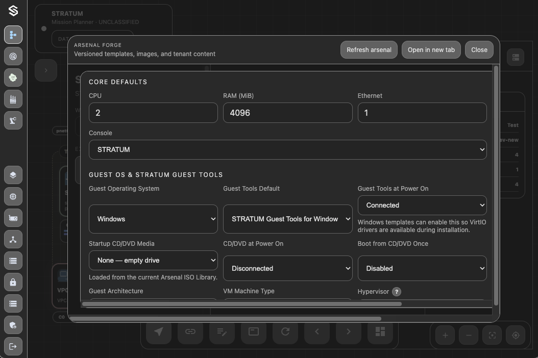 Windows Template Guest Tools Settings
