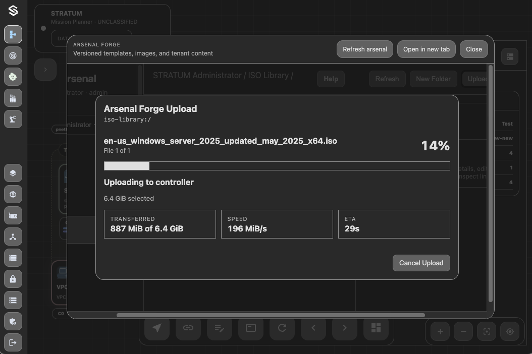 Upload Windows Server ISO