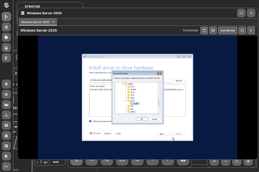 Browse Storage Driver Media