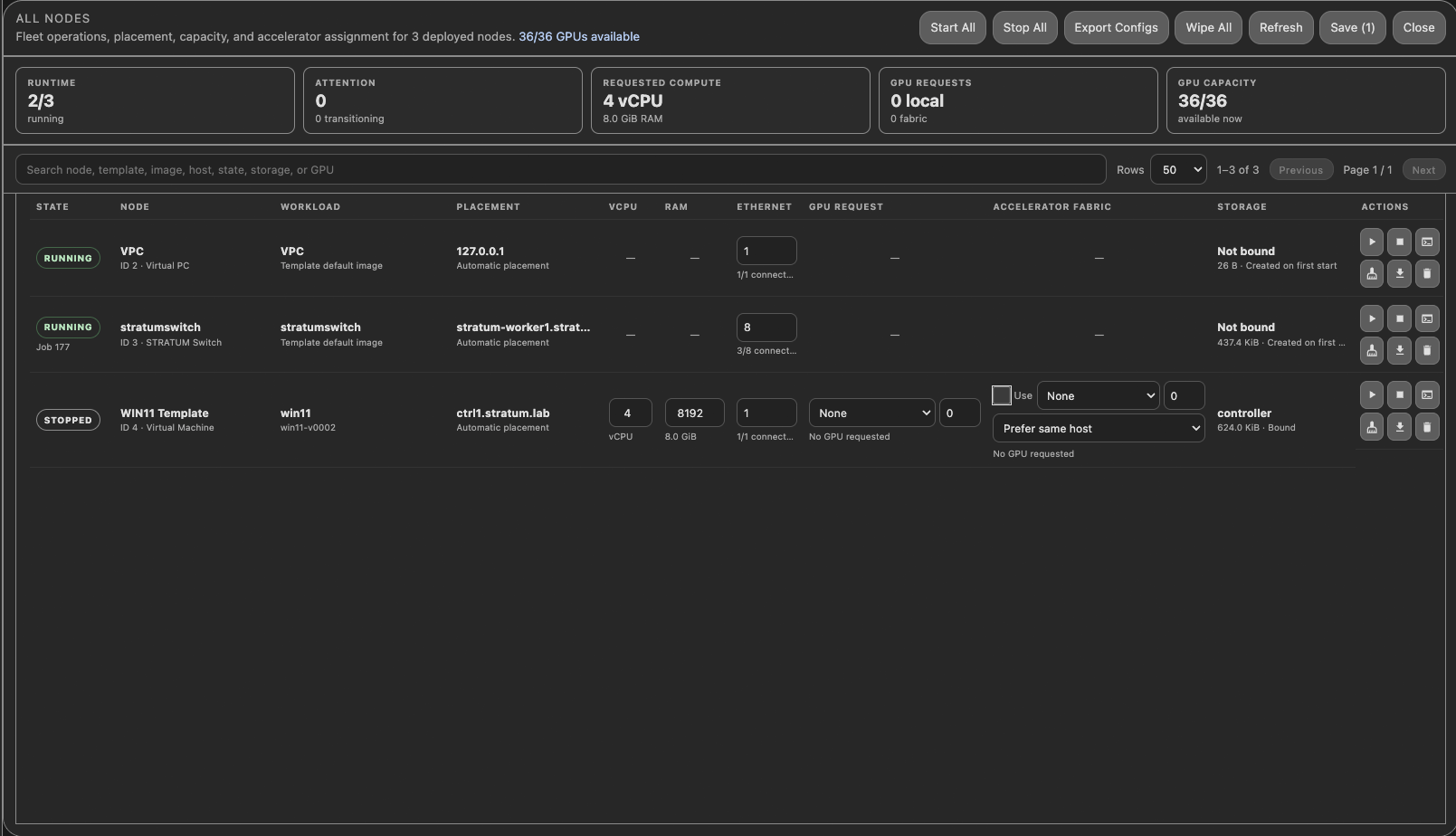 All Nodes UI