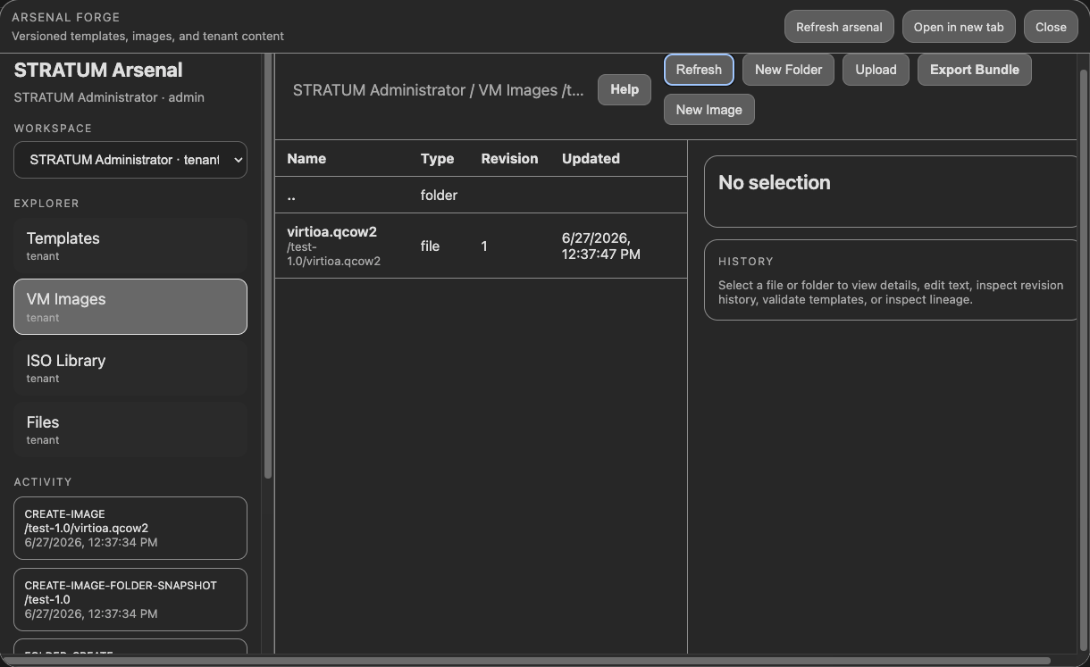 Arsenal Forge: VM Images